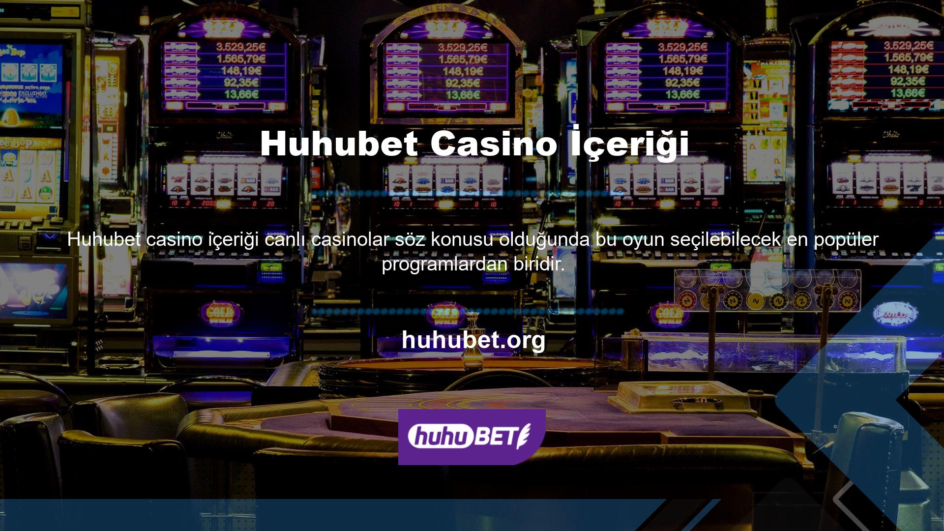 Bu, üyelerin Huhubet Casino'nun bahis içeriğine ilişkin canlı oranlara istedikleri zaman erişmelerine olanak tanır